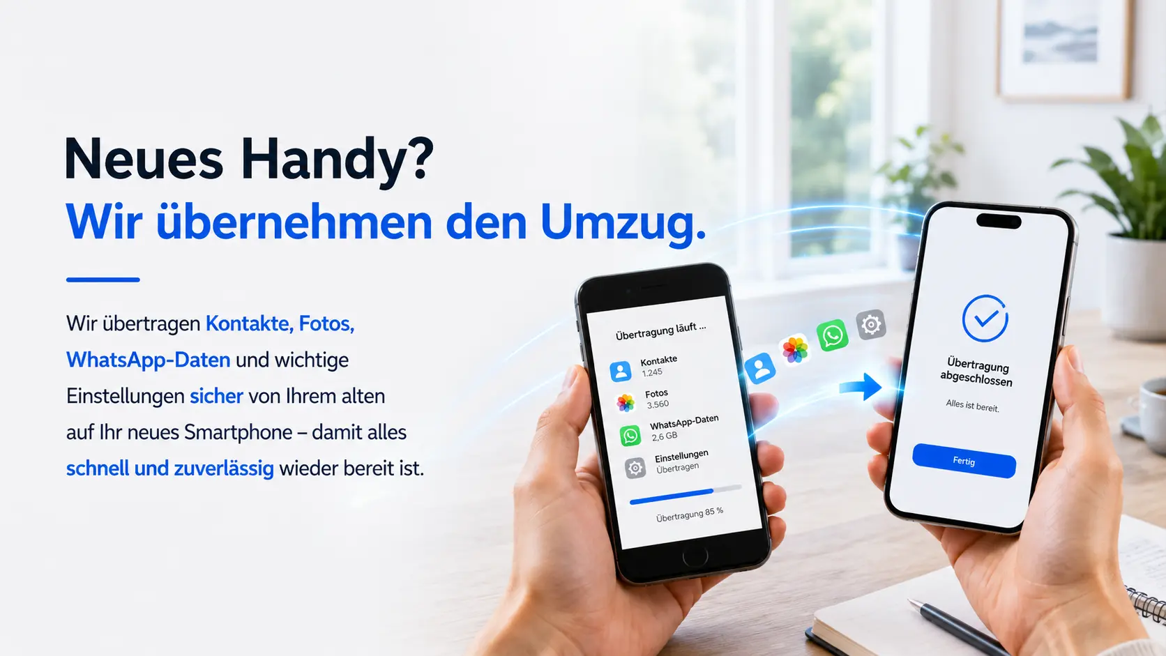 Handyumzug-Wir übernehmen Ihre Daten auf Ihr neues Gerät